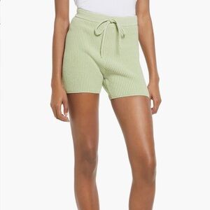Reformation Sanzo Tie Waist Knit Shorts XS Zest NWT